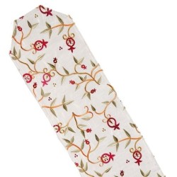 Yair Emanuel Embroidered Pomegranates Runner (Choice of Colors)