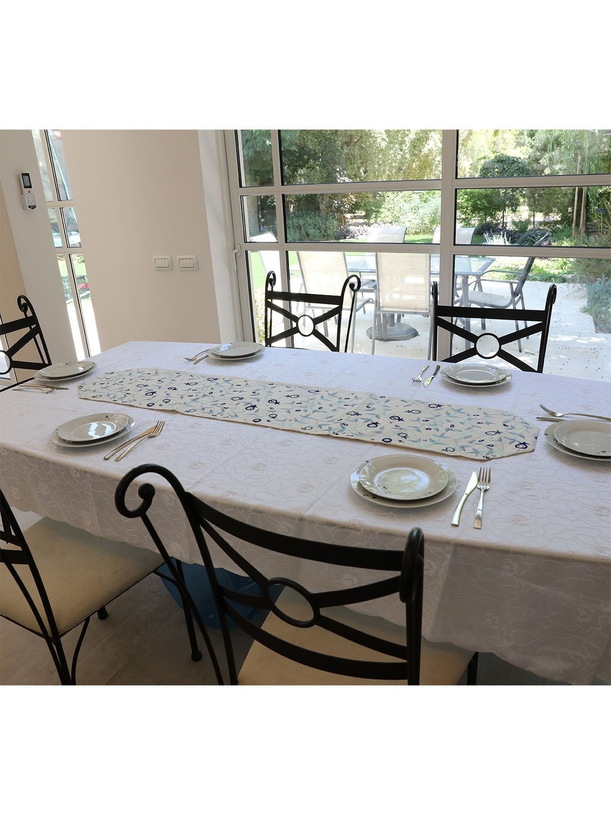 Yair Emanuel Embroidered Pomegranates Runner (Choice of Colors)