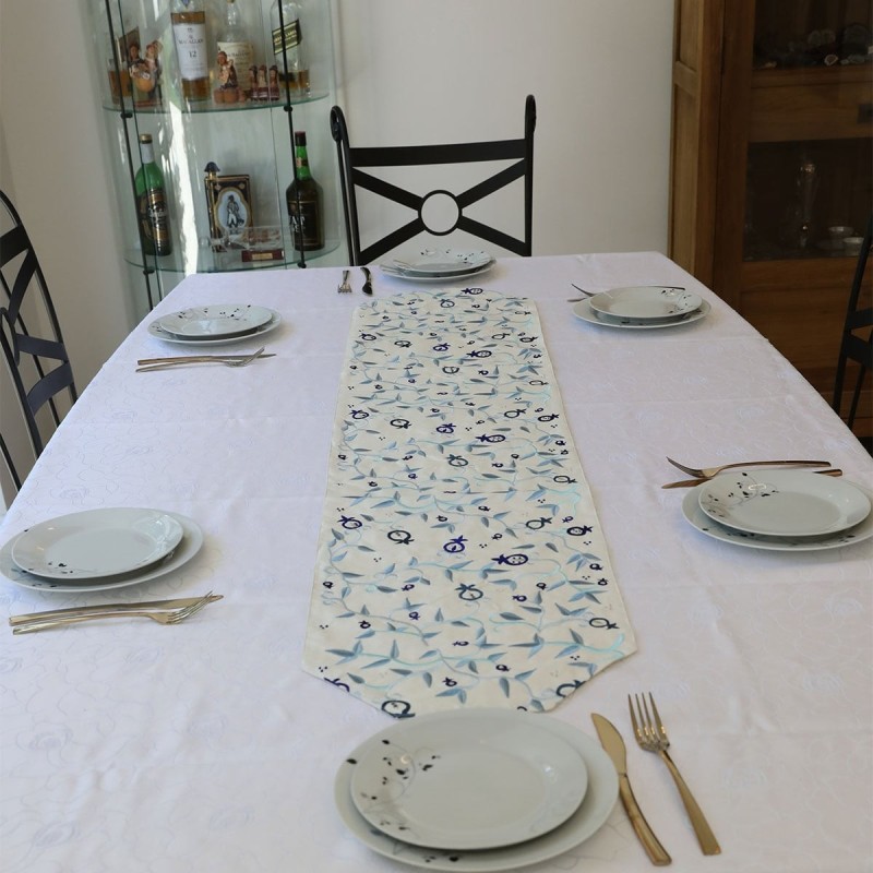 Yair Emanuel Embroidered Pomegranates Runner (Choice of Colors)