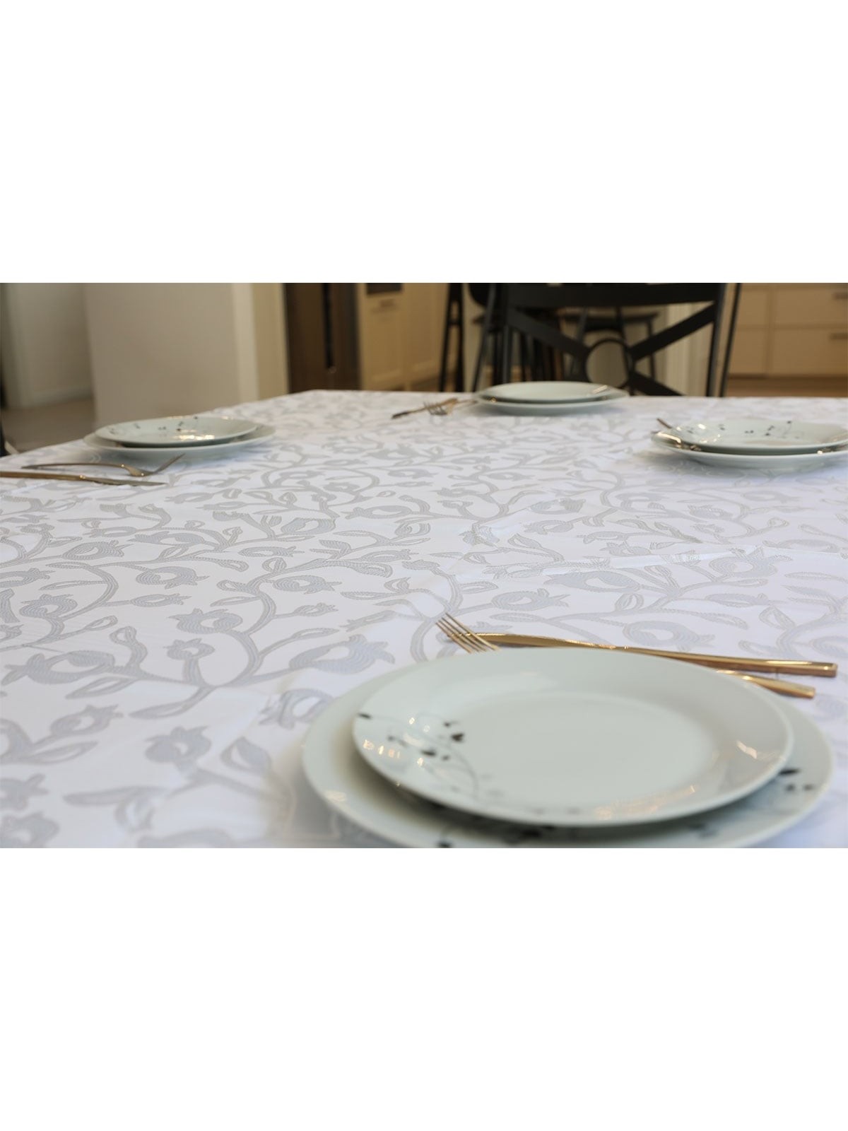 Stain & Water Resistant Tablecloth With Pomegranates Design (Choice of