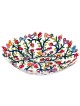 Yair Emanuel Hand Painted Laser Cut Bowl - Birds and Pomegranates