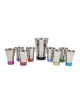 Yair Emanuel Anodized Aluminum 8 Piece Textured Fountain Kiddush Set
