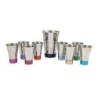 Yair Emanuel Anodized Aluminum 8 Piece Textured Fountain Kiddush Set