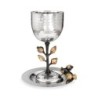 Yair Emanuel Stainless Steel Stemmed Kiddush Cup - Pomegranates