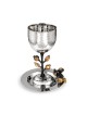 Yair Emanuel Stainless Steel Stemmed Kiddush Cup - Pomegranates