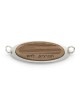 Silver-Plate and Wood Lonar Challah Board by Hazorfim