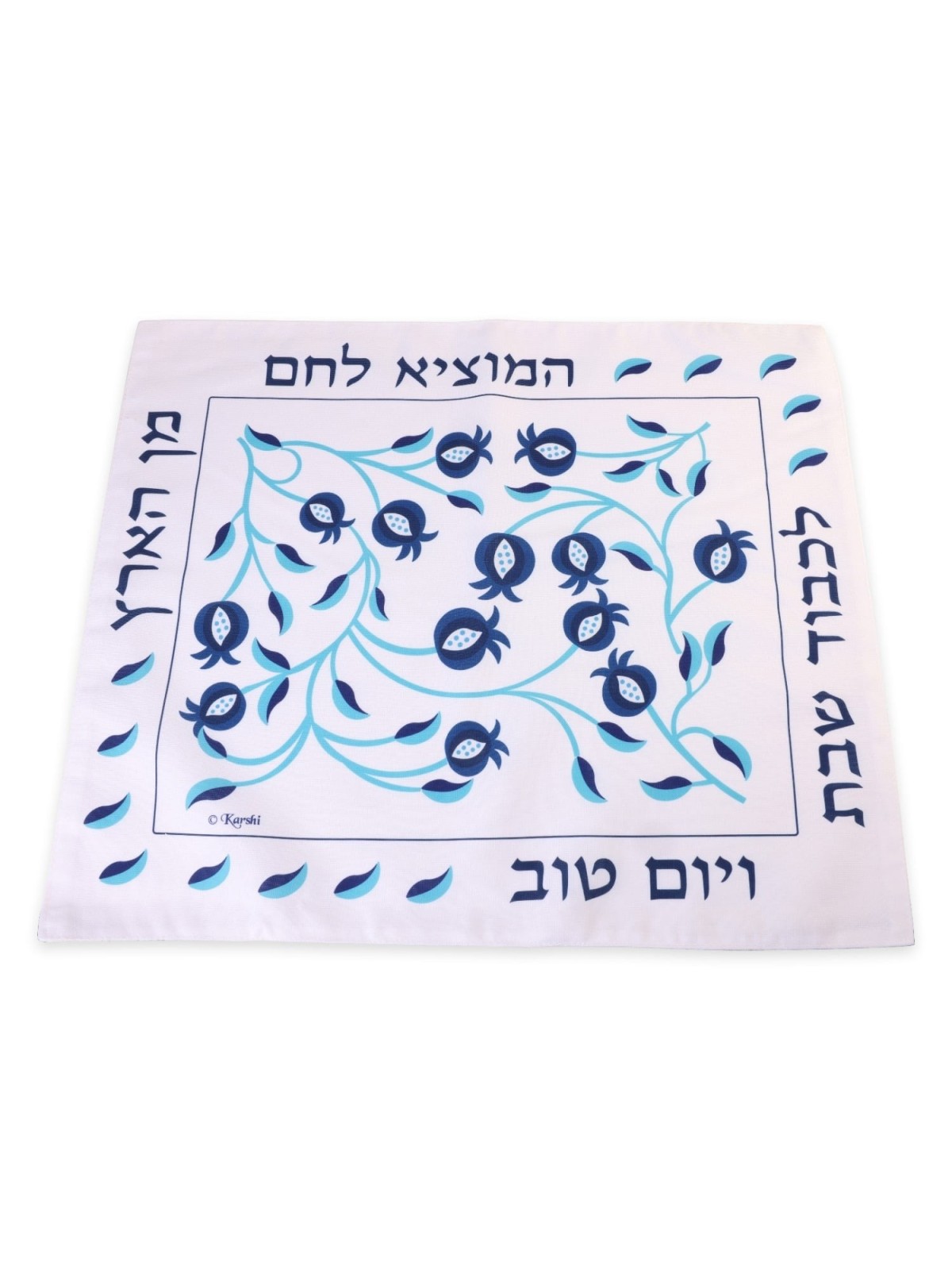 Red Pomegranate Bamboo Challah Cover