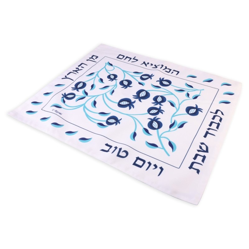 Red Pomegranate Bamboo Challah Cover