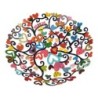 Yair Emanuel Hand Painted Laser Cut Bowl - Hearts