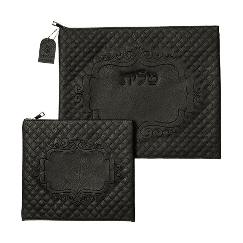 Faux Suede Tallit and Tefillin Bag Set Diam... | Talit & Tefillin Bags