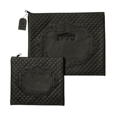 Faux Suede Tallit and Tefillin Bag Set Diam... | Talit & Tefillin Bags