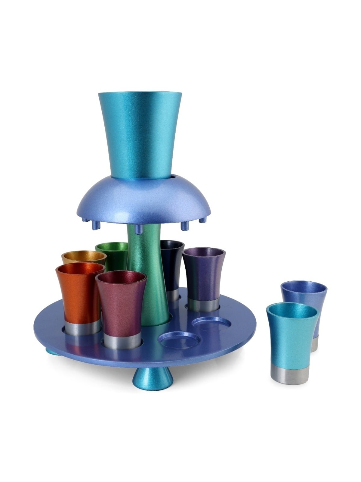 Yair Emanuel Anodized Aluminum Kiddush Fountain - Rainbow