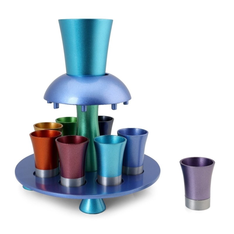 Yair Emanuel Anodized Aluminum Kiddush Fountain - Rainbow