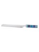 Yair Emanuel Colorful Rings Challah Knife With Mini Salt Shaker (Choic