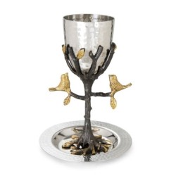 Yair Emanuel Handmade Tree of Life Kiddush Cup Set