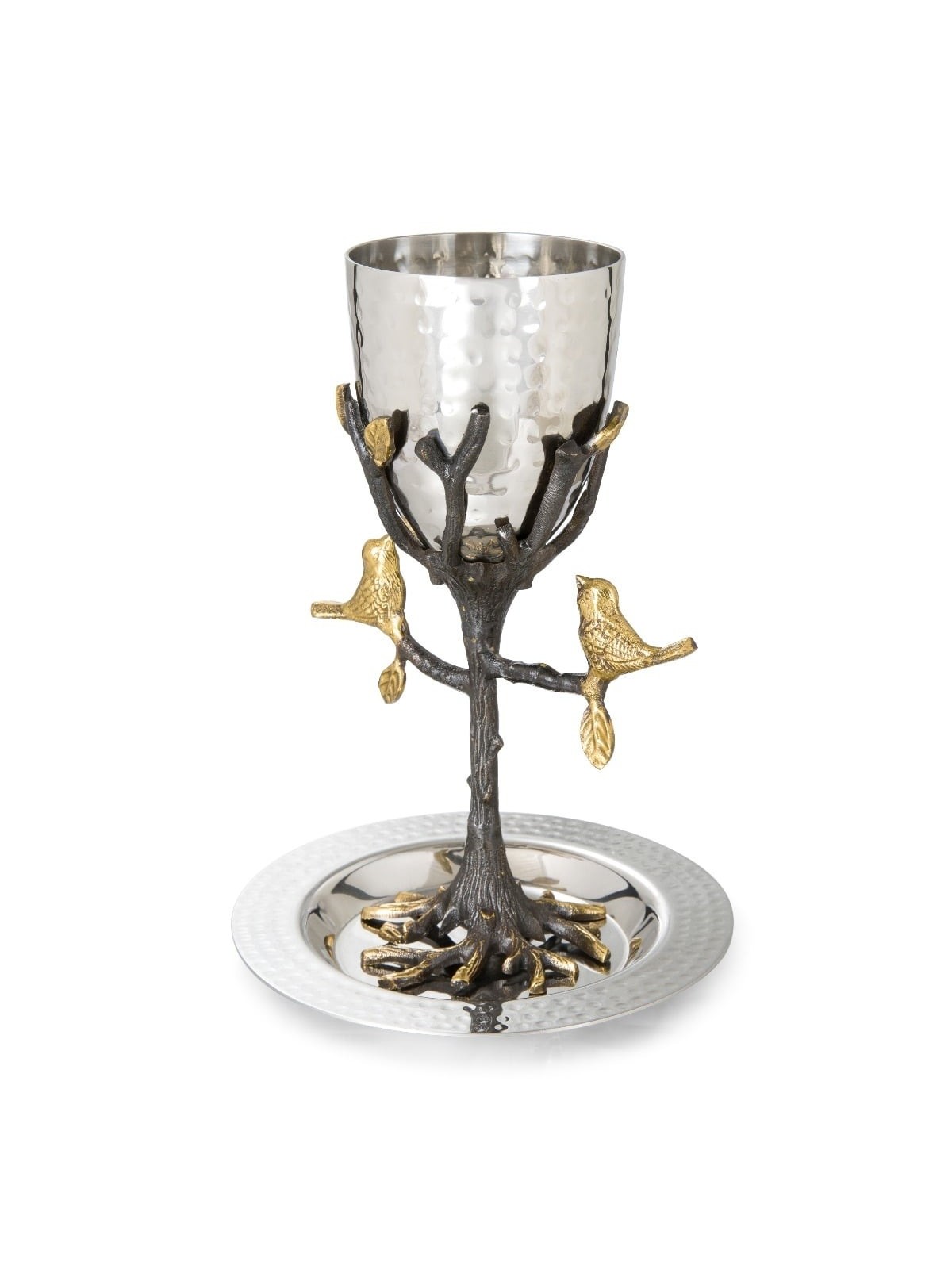 Yair Emanuel Handmade Tree of Life Kiddush Cup Set