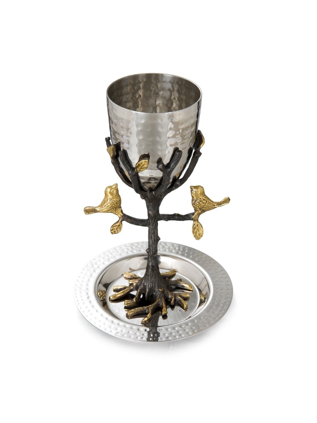 Yair Emanuel Handmade Tree of Life Kiddush Cup Set
