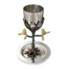 Yair Emanuel Handmade Tree of Life Kiddush Cup Set