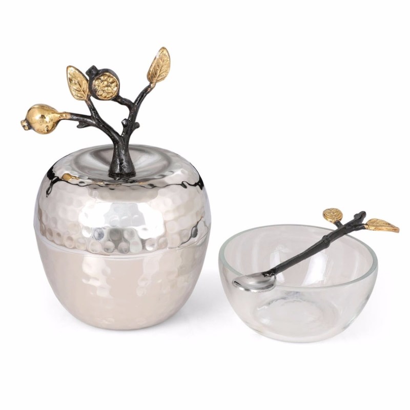 Yair Emanuel Apple Rosh Hashanah Honey Dish with Pomegranates