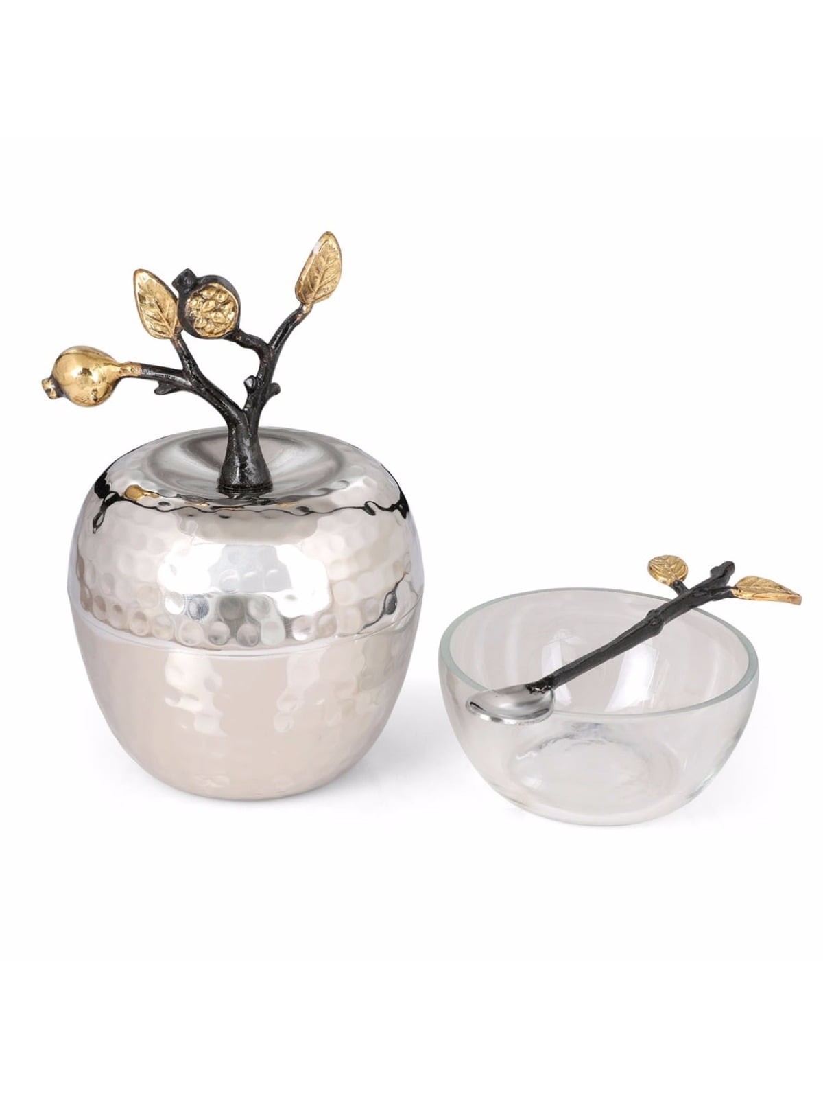 Yair Emanuel Apple Rosh Hashanah Honey Dish with Pomegranates