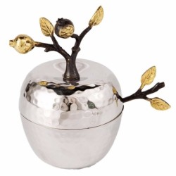 Yair Emanuel Apple Rosh Hashanah Honey Dish with Pomegranates