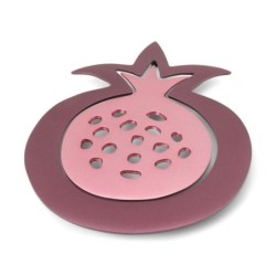 Yair Emanuel Aluminum 2-Piece Trivet Set - Pomegranate - Magenta