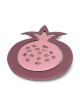 Yair Emanuel Aluminum 2-Piece Trivet Set - Pomegranate - Magenta