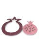 Yair Emanuel Aluminum 2-Piece Trivet Set - Pomegranate - Magenta