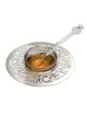 Dorit Judaica Stainless Steel & Glass Rosh Hashanah Honey Dish - Pomeg