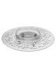 Dorit Judaica Stainless Steel & Glass Rosh Hashanah Honey Dish - Pomeg