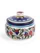 Flowers Sugar and Honey Bowl. Armenian Ceramic