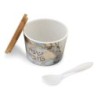 Bamboo Rosh Hashanah Honey Dish with Marble Pattern