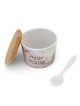 Bamboo Rosh Hashanah Honey Dish with Marble Pattern