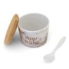 Bamboo Rosh Hashanah Honey Dish with Marble Pattern