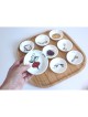 Modern Rosh Hashanah Seder Plate Bamboo by Mickala Design