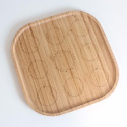 Modern Rosh Hashanah Seder Plate Bamboo by Mickala Design