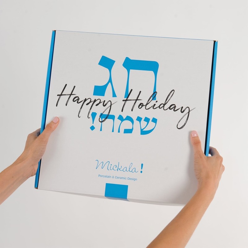 Modern Rosh Hashanah Seder Plate Bamboo by Mickala Design