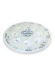 Glass Rosh Hashanah Seder Plate - Blessings