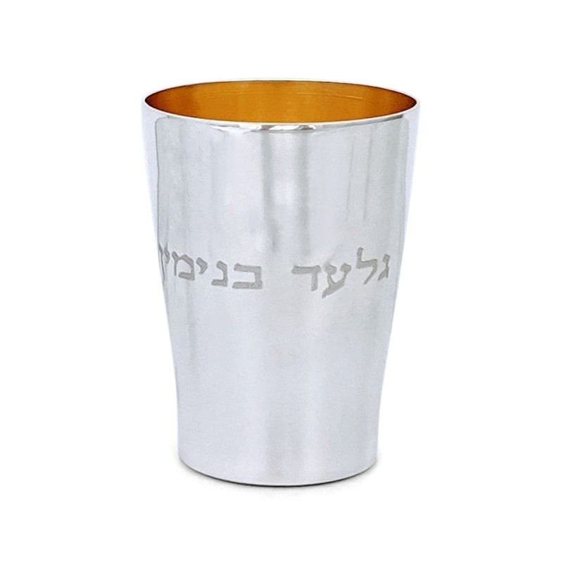 Bier Judaica Handcrafted Sterling Silver Personalized Baby Kiddush Cup