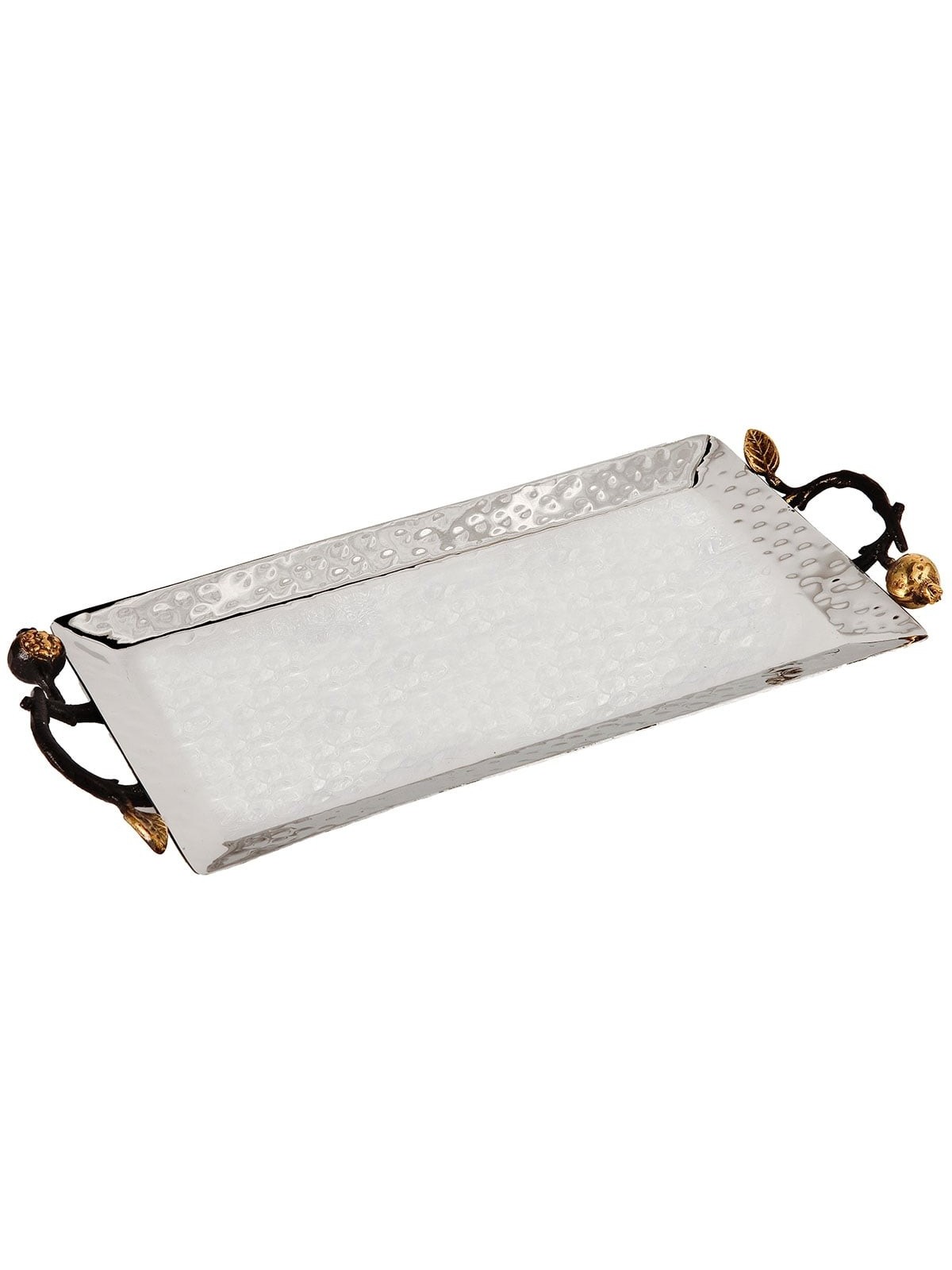 Yair Emanuel Large Hammered Serving Tray - Pomegranates