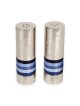 Yair Emanuel Textured Nickel Cylinder Salt and Pepper Set