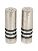 Yair Emanuel Textured Nickel Cylinder Salt and Pepper Set