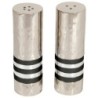 Yair Emanuel Textured Nickel Cylinder Salt and Pepper Set