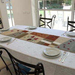 Yair Emanuel Raw Silk Runner - Pomegranates Gold