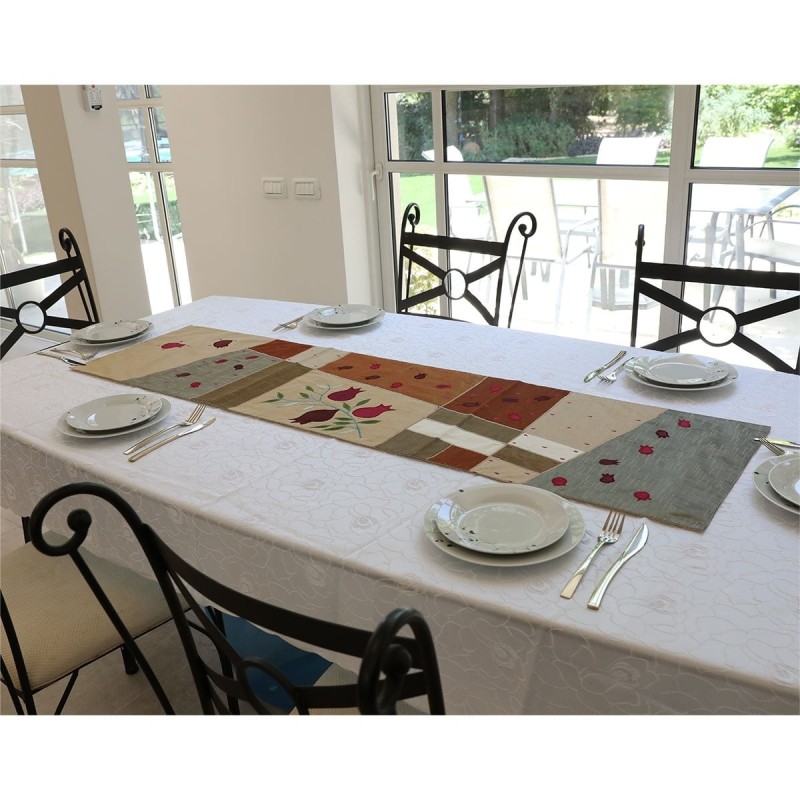 Yair Emanuel Raw Silk Runner - Pomegranates Gold