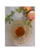 Dorit Judaica Plat de miel Shanah Tovah plaqué or
