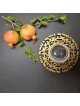 Dorit Judaica Plat de miel Shanah Tovah plaqué or
