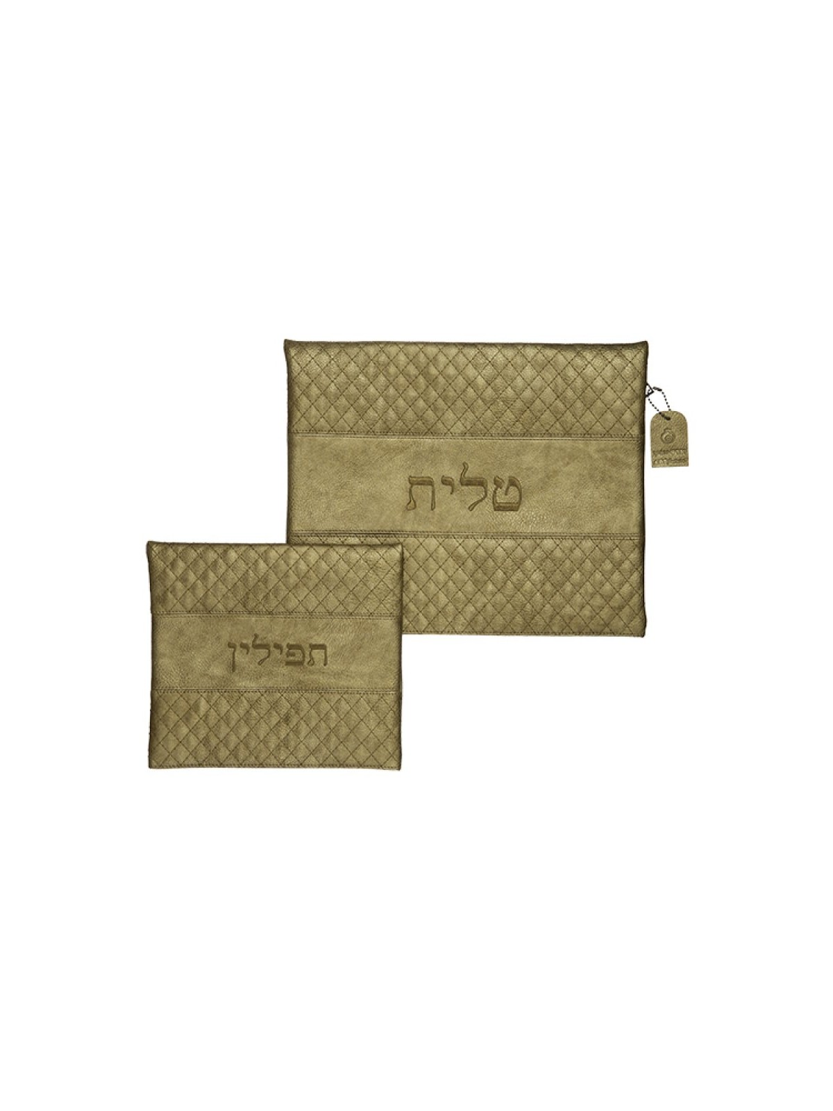 Faux Suede Tallit and Tefillin Bag Set Diam... | Talit & Tefillin Bags