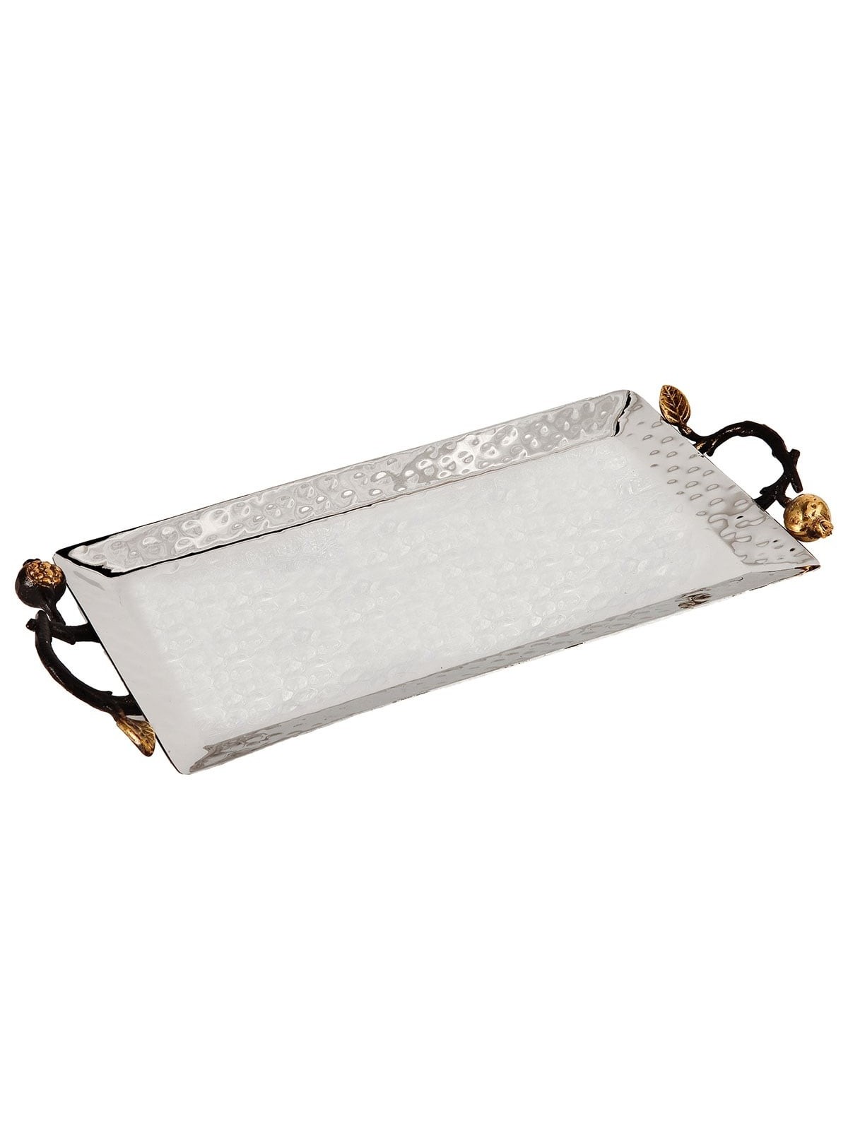 Yair Emanuel Hammered Serving Tray - Pomegranates