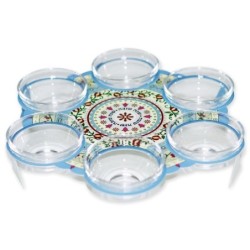 Pomegranate Mandala Rosh Hashanah Seder Plate by Dorit Judaica